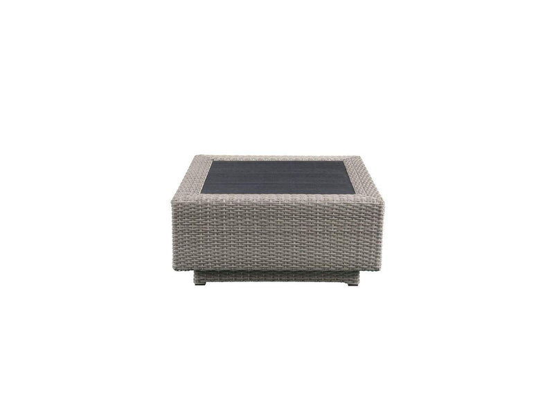 45020 Salena Patio Sectional Sofa with 4 Pillows and Coffee Table