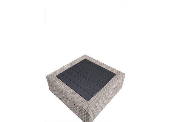 45020 Salena Patio Sectional Sofa with 4 Pillows and Coffee Table