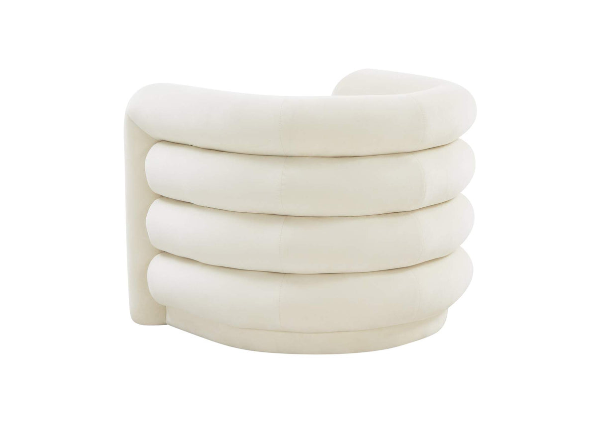 TOV-S68233 Curves Cream Velvet Lounge Chair
