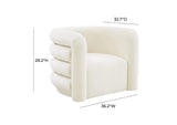 TOV-S68233 Curves Cream Velvet Lounge Chair