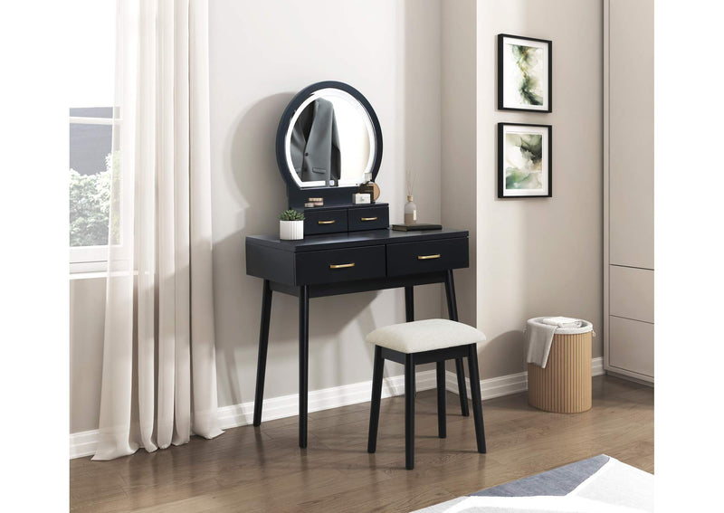 4565BK Dressing Table with Mirror