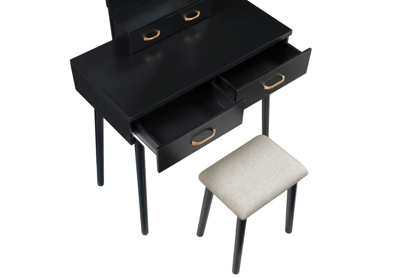 4565BK Dressing Table with Mirror