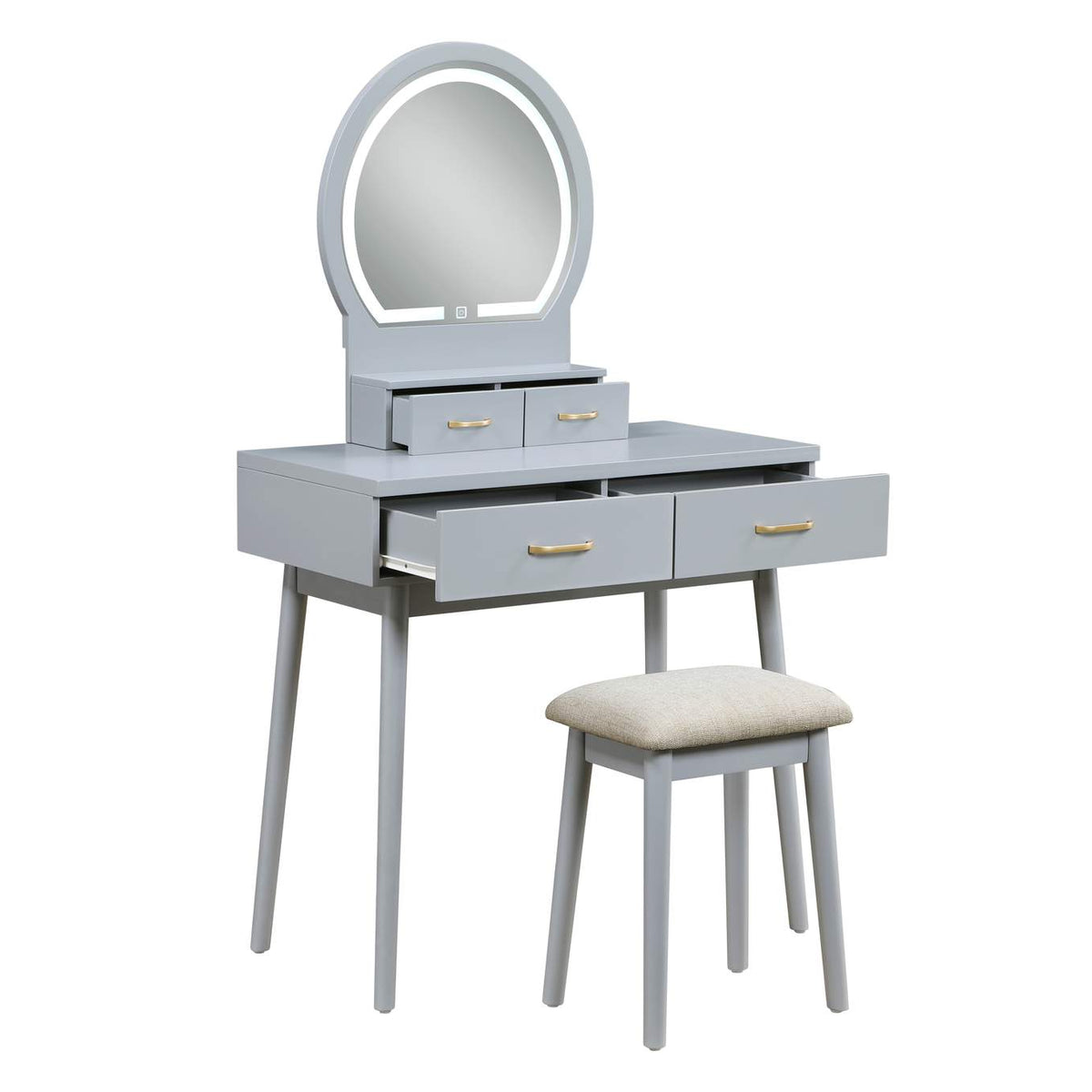 4565GY Dressing Table with Mirror