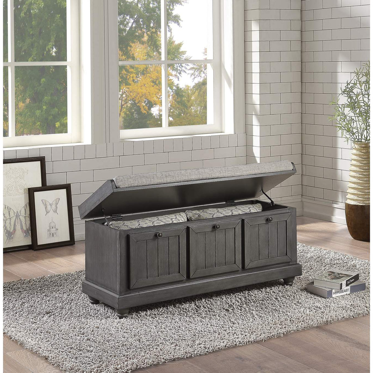 4586DG Woodwell Lift Top Storage Bench