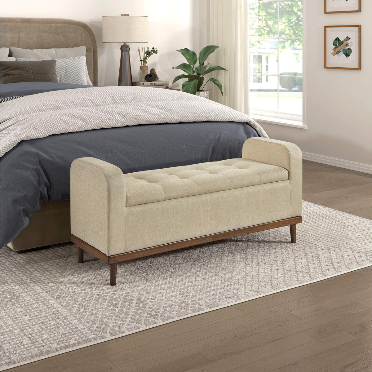 4590BR Brigitte Lift Top Storage Bench