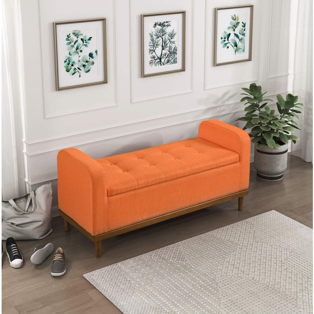 4590RN Brigitte Lift Top Storage Bench