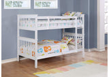 460244N Chapman Wood Twin Over Twin Bunk Bed White