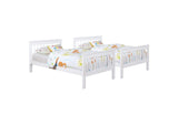 460244N Chapman Wood Twin Over Twin Bunk Bed White