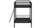 460334BLK Carson Metal Twin Over Twin Bunk Bed Glossy Black