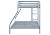 460340SVR Carson Metal Twin Over Full Bunk Bed Glossy Silver
