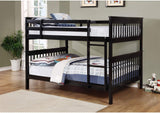 460359 Chapman Wood Full Over Full Bunk Bed Black