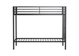 460361BLK Alevera Metal Twin Over Twin Bunk Bed with Ladder Black