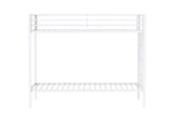 460361WHT Alevera Metal Twin Over Twin Bunk Bed with Ladder White