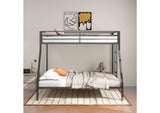 460365BLK Alevera Metal Twin Over Full Bunk Bed with Ladder Black