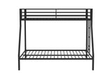 460365BLK Alevera Metal Twin Over Full Bunk Bed with Ladder Black
