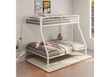460365WHT Alevera Metal Twin Over Full Bunk Bed with Ladder White