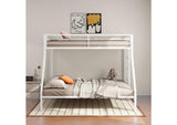 460365WHT Alevera Metal Twin Over Full Bunk Bed with Ladder White