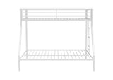 460365WHT Alevera Metal Twin Over Full Bunk Bed with Ladder White
