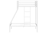 460365WHT Alevera Metal Twin Over Full Bunk Bed with Ladder White