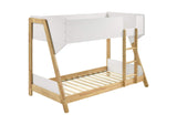 460510 Wyatt Wood Twin Over Twin Bunk Bed White and Natural