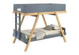 460572T-SM Frankie Twin Over Twin Bunk Bed with 7-inch Mattresses Blue