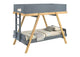 460572T-SM Frankie Twin Over Twin Bunk Bed with 7-inch Mattresses Blue