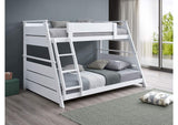 460593WHT Holden Wood Veneer Twin Over Full Bunk Bed White