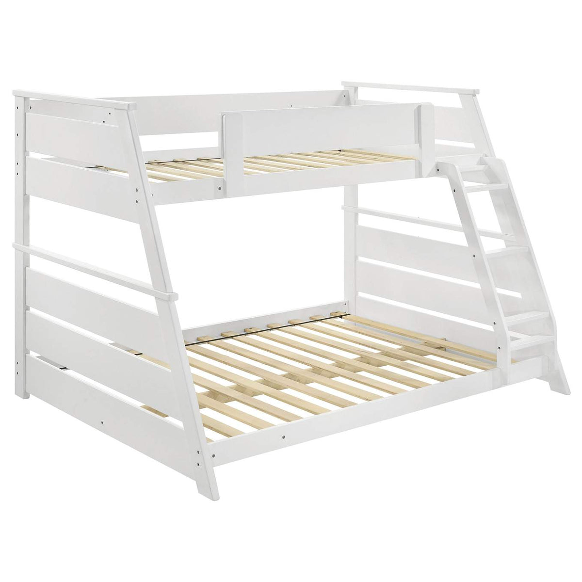 460593WHT Holden Wood Veneer Twin Over Full Bunk Bed White