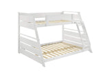 460593WHT Holden Wood Veneer Twin Over Full Bunk Bed White