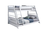 460593WHT Holden Wood Veneer Twin Over Full Bunk Bed White