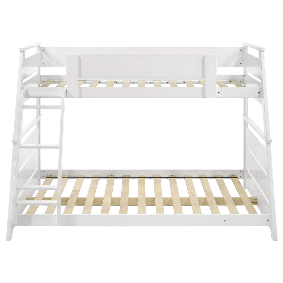 460593WHT Holden Wood Veneer Twin Over Full Bunk Bed White