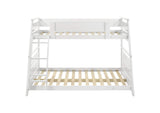 460593WHT Holden Wood Veneer Twin Over Full Bunk Bed White