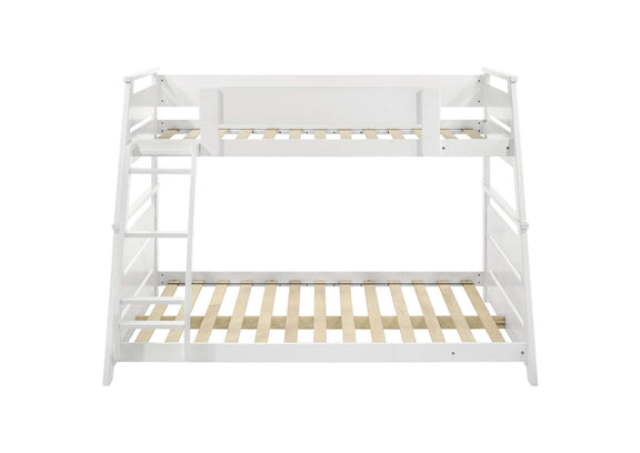 460593WHT Holden Wood Veneer Twin Over Full Bunk Bed White