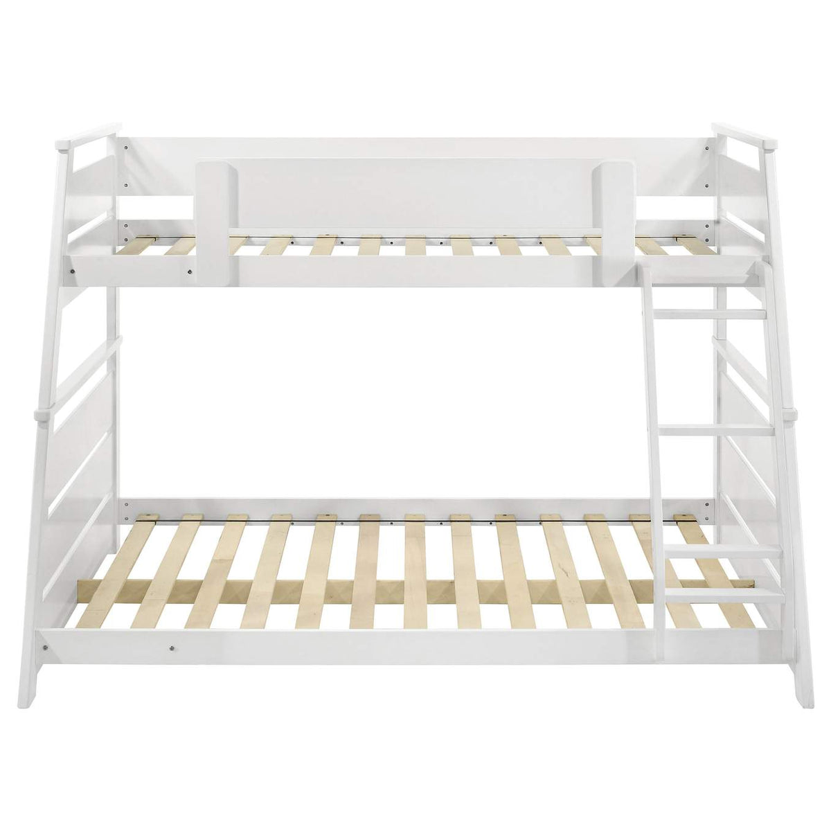 460593WHT Holden Wood Veneer Twin Over Full Bunk Bed White