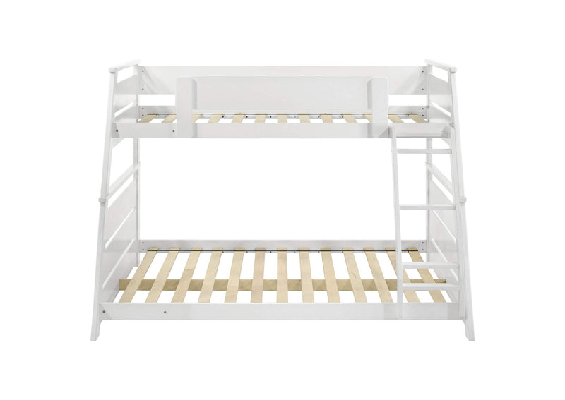460593WHT Holden Wood Veneer Twin Over Full Bunk Bed White