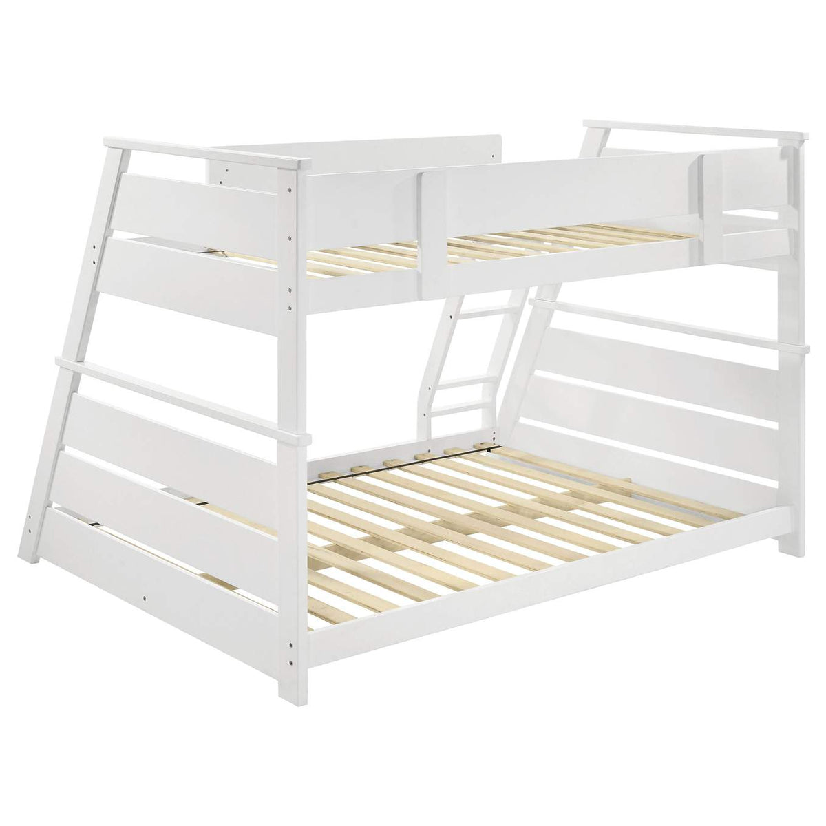 460593WHT Holden Wood Veneer Twin Over Full Bunk Bed White