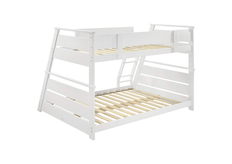 460593WHT Holden Wood Veneer Twin Over Full Bunk Bed White