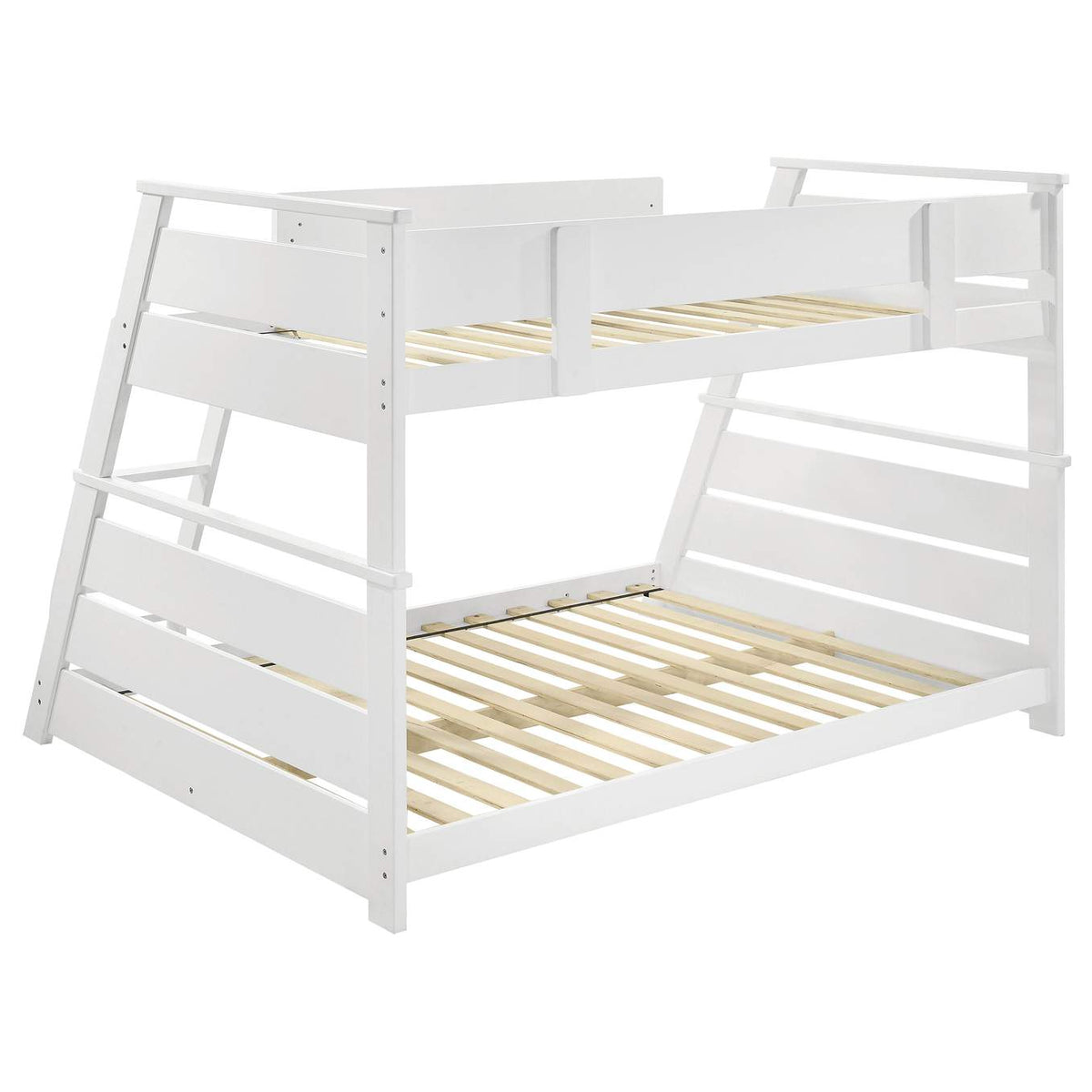 460593WHT Holden Wood Veneer Twin Over Full Bunk Bed White