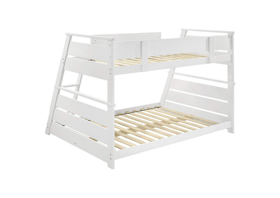 460593WHT Holden Wood Veneer Twin Over Full Bunk Bed White