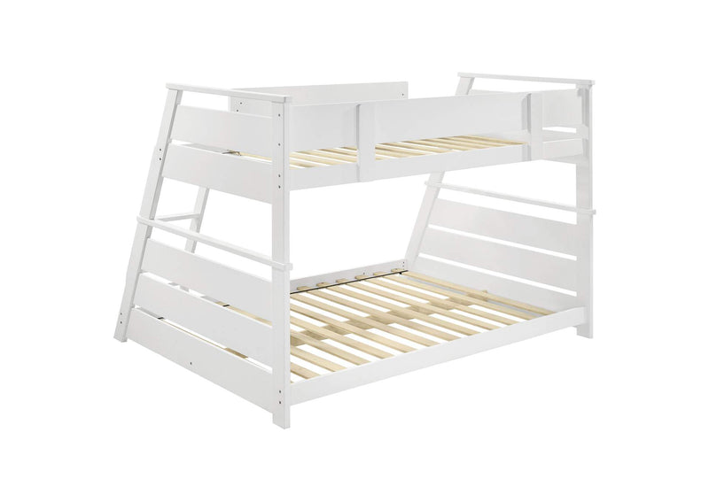 460593WHT Holden Wood Veneer Twin Over Full Bunk Bed White