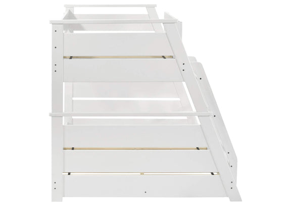 460593WHT Holden Wood Veneer Twin Over Full Bunk Bed White