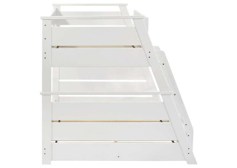 460593WHT Holden Wood Veneer Twin Over Full Bunk Bed White
