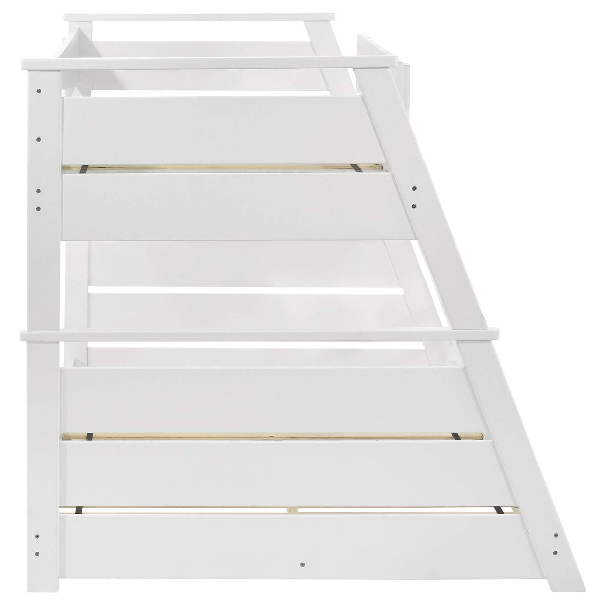 460593WHT Holden Wood Veneer Twin Over Full Bunk Bed White