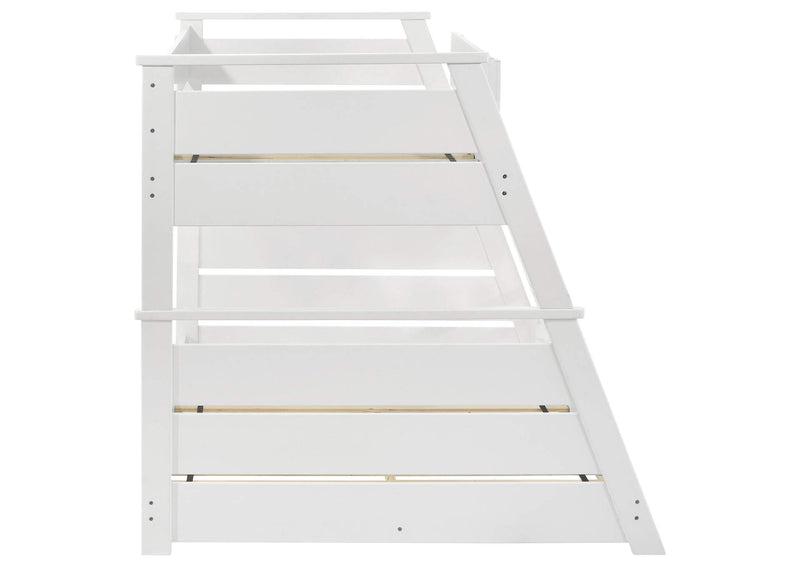 460593WHT Holden Wood Veneer Twin Over Full Bunk Bed White