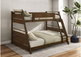 460593 Holden Wood Veneer Twin Over Full Bunk Bed Walnut