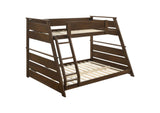460593 Holden Wood Veneer Twin Over Full Bunk Bed Walnut