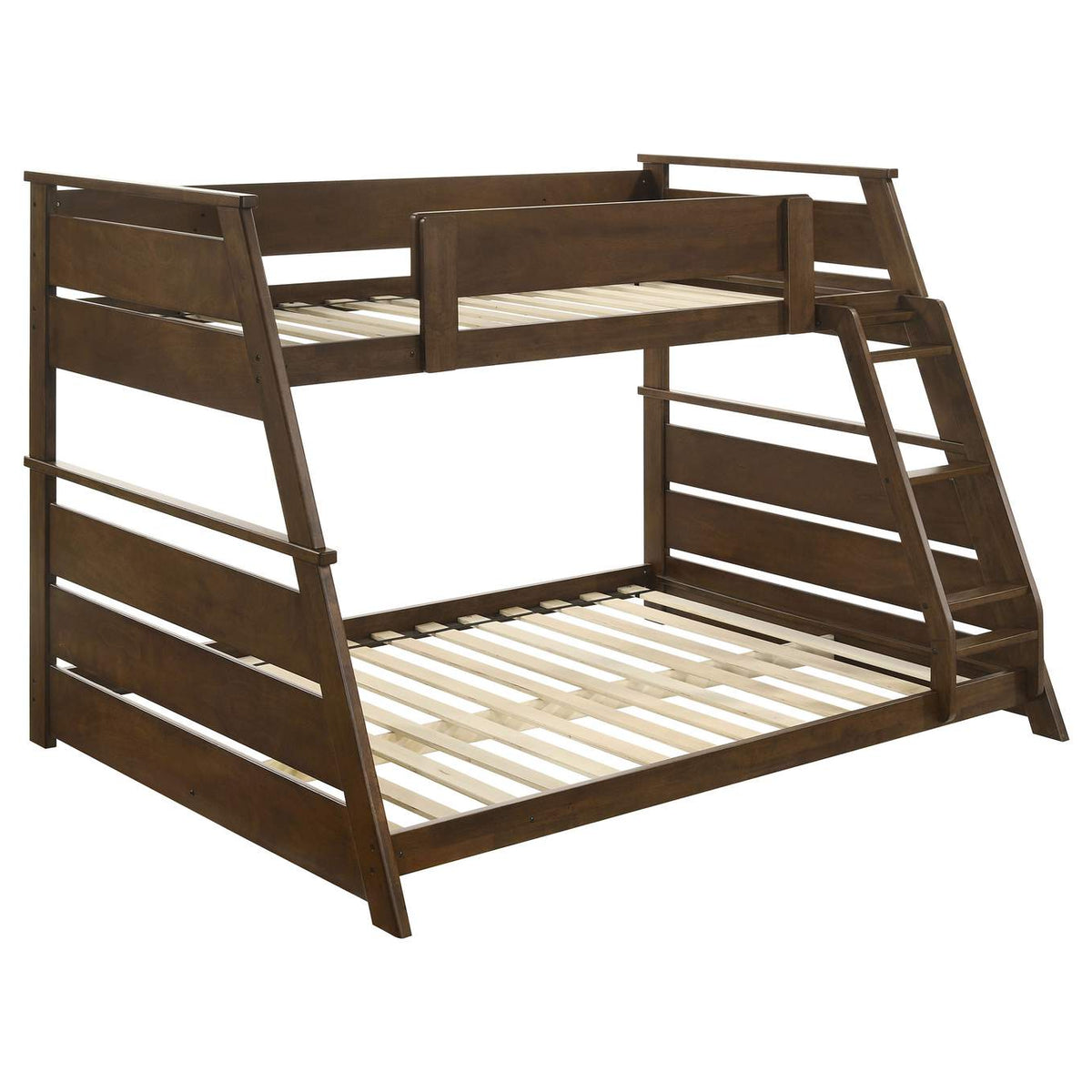460593 Holden Wood Veneer Twin Over Full Bunk Bed Walnut