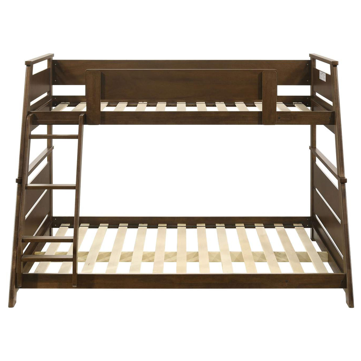 460593 Holden Wood Veneer Twin Over Full Bunk Bed Walnut