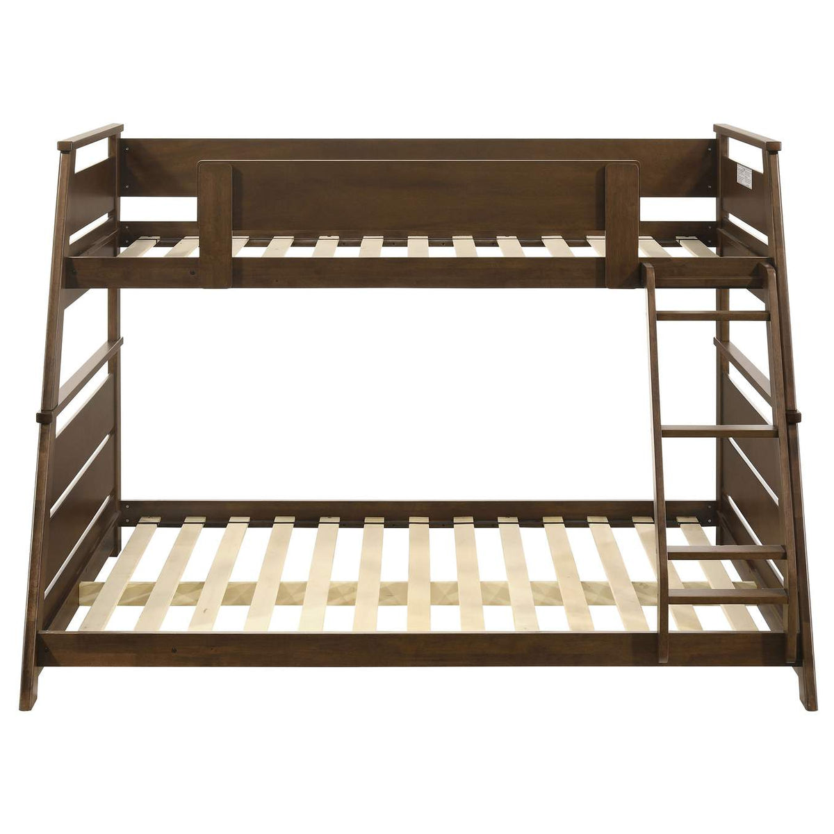 460593 Holden Wood Veneer Twin Over Full Bunk Bed Walnut