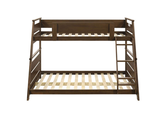 460593 Holden Wood Veneer Twin Over Full Bunk Bed Walnut